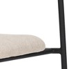 HomeRoots Cream and Black Upholstered Fabric And Metal Open Back Dining Side Chair - 4 of 4