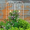 2 Pack Metal Garden Trellis, 86" X 40" Garden Trellis Modern For Climbing Plants Flower Support, Garden Trellis Climbing Plants-Cuddlewood - 2 of 4