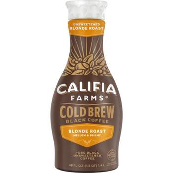 Califia Farms Pure Black Blonde Roast Cold Brew Coffee - 48 fl oz