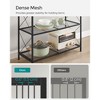 SONGMICS 4-Tier Metal Storage Rack, Shelving Unit with X Side Frames, Dense Mesh, 12.6 x 31.5 x 44.3 Inches, Industrial Style, Ink Black - 3 of 4