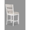 Ridstar Set of 2 Ladder Back Counter Height Side Chair Stool For Dining Room-White - 3 of 4