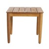 NAYSAYE Patio End Table Rustic Acacia Wood Side Table with Slat Design for Outdoor Use, Beige, 20"*20"*18.25" - 4 of 4