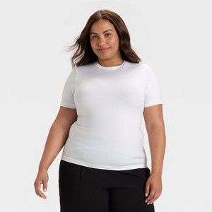 Women's Slim Fit Seamless Short Sleeve T-Shirt - A New Day™ - 1 of 3