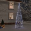 vidaXL Christmas Cone Tree Cold White 1400 LEDs 5x16 ft - 2 of 4