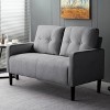 Sapphtopaz 51.2" Loveseat Couch Sofa - Compact Upholstered Furniture with Sturdy Frame, Cozy Seating for Living Room, Bedroom & Small Spaces - 4 of 4