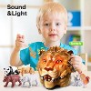 41-Piece Safari Animals Playset with Light-Up Sound Lion Basket, Non-Toxic Educational Animal Figurines for Toddlers and Kids - 2 of 4