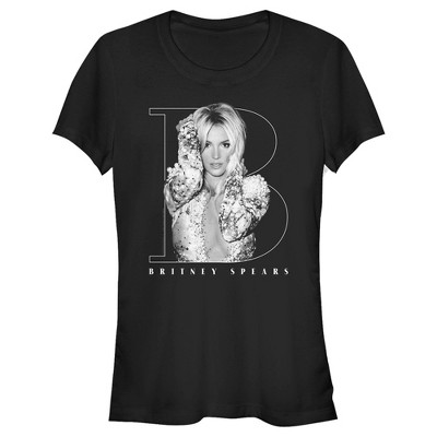 Juniors Womens Britney Spears Pop Star Frame T-shirt - Black - X Large ...