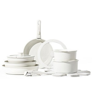CAROTE 17pcs Pots and Pans Set, Nonstick Cookware Set Detachable Handle, Kitchen Cookware Sets with Removable Handle, RV Cookware Set, Oven Safe - 1 of 4