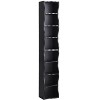 CAVINAS 8-Tier Adjustable Ultra-Thin Bookcase,Modern Narrow Tall Bookshelf with Wavy Frame Design,Bookshelf for Living Room,Bedroom Display,Black - 3 of 4
