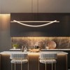 Rennnsan Elvoneth 39"W Linear Aluminum Modern LED Dimmable Kitchen Island Pendant in Black - 4 of 4