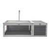 DOMETOUR Tortoise House Wooden Turtle Habitat with Removable Top and Tray for Indoors and Outdoors Gray - 3 of 4