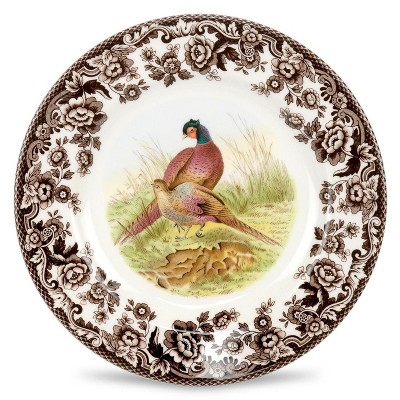Spode Woodland 8” Dinner Plate, Perfect For Thanksgiving And Other Special Occasions, Made In England, Bird Motifs