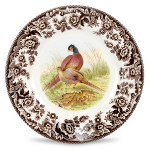 Spode Woodland 8” Dinner Plate, Perfect For Thanksgiving And Other Special Occasions, Made In England, Bird Motifs - 1 of 4