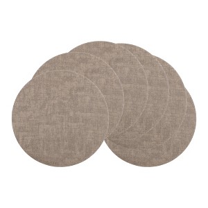 REGALWOVEN Faux Leather Washable Wipeable Heat Resistan Placemats 6 Pcs - 1 of 4