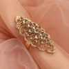 SOHI Women's Crystal Silver Baroque Statement Ring - 2 of 4