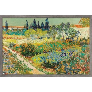 Trends International Garden at Arles by Vincent van Gogh Framed Wall Poster Prints - 1 of 4