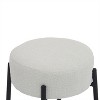 CIPACHO 24" Tall, Round Bar Stools, Set of 2 - Contemporary upholstered dining stools- Includes sturdy hardware support legs - 3 of 4