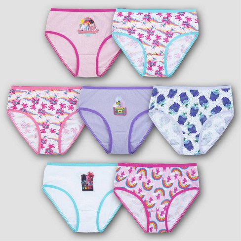 Trolls 7-Pack Girls Panties Poppy & Branch Size 4T