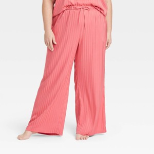 Women's Luxury Collection Shadow Striped Satin Pajama Pants - Auden™ - 1 of 3