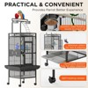 60 Inch Wrought Iron Bird Cage with Rolling Stand, Play Top, 4 Stainless Steel Bowls - Ideal for Conure, Cockatiel, Parakeet, Lovebird, Budgie - 4 of 4