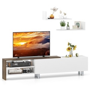 Tangkula TV Stand Modern Entertainment Center TV Cabinet for TVs up to 80 Inches - 1 of 4