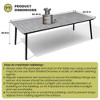 Crestlive Products Outdoor Dining Set Patio Dining Table Wooden-Like Top and Aluminum Frame Umbrella Hole - 2 of 4