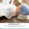 Aoibox King Size Cotton Quilted Mattress Pad Cover 18-22 Inch Deep Pocket Protector Thin Soft Noiseless Breathable - 4 of 4