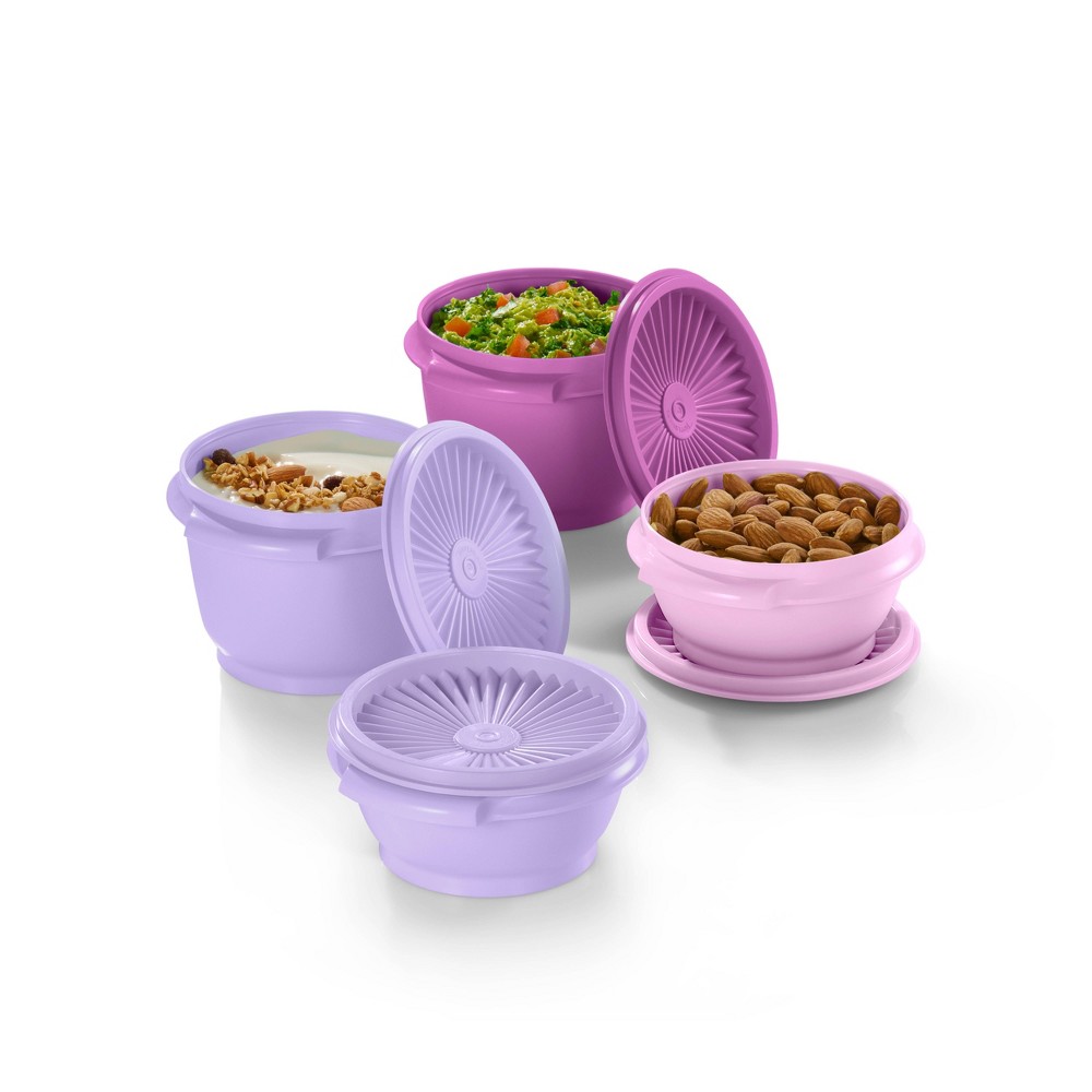 Photos - Food Container Tupperware 8pc  Heritage Bowl Food Storage Container Set Lavende (set of 4)