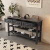 Bella Depot 63'' Console Table with 3 Wooden Drawers and Shelf,Metal Legs - 2 of 4