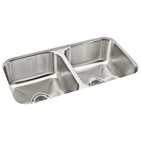 Sterling 11445 Carthage 32 Double Basin Undermount Stainless Steel Kitchen Sink Stainless Steel