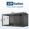 120 Gallon Reptile Glass Terrarium, 4'x2'x2' Large Bearded Dragon Tank with Sliding Glass Door, Upgrade Snake Enclosure with Top Mesh Lid for Lizard - 3 of 4