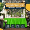 Crown Display 6 pack Disposable Plastic Tableskirts - 29" x 14 Ft ruffled Table Skirt with Adhesive Strip - 6 Count - 3 of 4