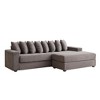 104" L-Shaped Corduroy Sectional Sofa with Chaise & 8 Pillows - 4 of 4