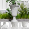 NAYSAYE Planter Trophy Flower Pot Set of 2 Stylish Resilient HDPE Material for Modern Indoor Outdoor Garden Spaces, 15.75"*15.75"*23.62" - 4 of 4