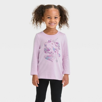 Girls' Enchanted Animals' Long Sleeve Graphic T-Shirt - Cat & Jack