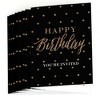 Big Dot of Happiness Chic Happy Birthday - Black and Gold - Fill In Birthday Party Invitations (8 count) - 2 of 4