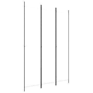 vidaXL 3-Panel Room Divider White 59.1"x86.6" Fabric - 1 of 4