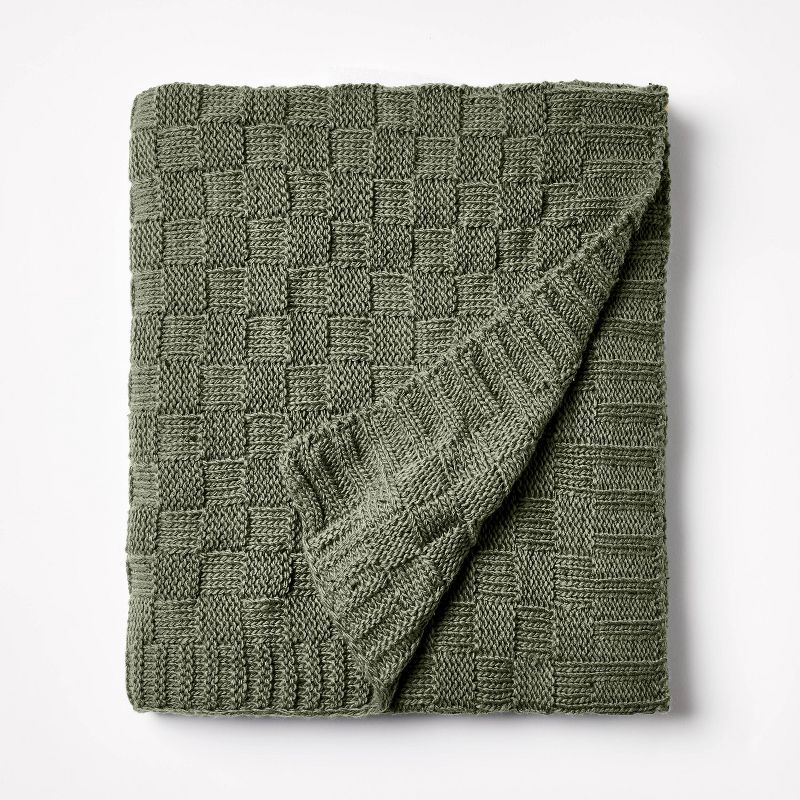 Checkered Knit with Neps Throw Blanket - Threshold™ designed with Studio McGee, 1 of 4