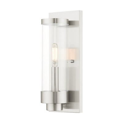 Livex Lighting Hillcrest 1 - Light Wall Light In Brushed Nickel : Target