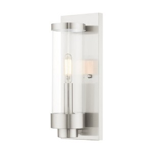 Livex Lighting Hillcrest 1 - Light Wall Light in  Brushed Nickel - 1 of 2