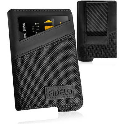 Fidelo Nylon Rfid Blocking Wallet Credit Card Holder - Black : Target