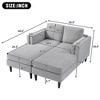 Christopher Knight Home Ellen Modern 53.5" Chenile Upholstered Chaise Lounge Sofa - 3 of 4