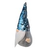 Northlight Gnome with Flip Sequin Hat Christmas Figure - 17" - Blue and Silver - 4 of 4