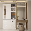 Famapy 2-Doors Armoire With Hanging Rod and Mirror 2 Drawers - 4 of 4