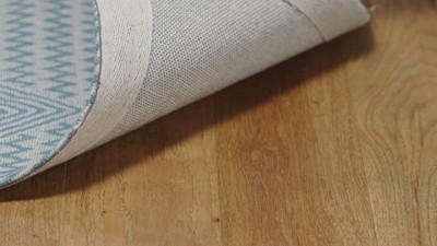 Marbella Dark Grey and Ivory Round Wool Rug, 3' x 5'