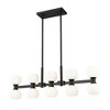 Artemis 10-Light Matte Black Steel Island Light - Mid-Century Modern Design, Dimmable - 3 of 4
