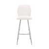 Tandy 30" Bar Stool in Faux Leather with Brushed Stainless Steel Base, Sleek and Simplistic Design - 3 of 4