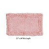 Shaggy Border Collection Bath Rug 100% Cotton Tufted Weave Ruffle Border Pattern Bathroom Rug for Machine Washable Bath Mat - 2 of 4
