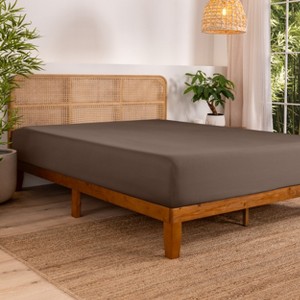 Rayon from Bamboo Solid Deep Pocket Fitted Sheet by Bare Home - 1 of 4