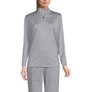 Lands' End Unisex Rapid Dry Quarter Zip Pullover - 1 of 4
